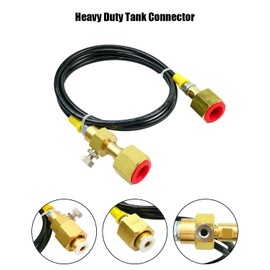 NTSUMI CO2 Tank Filling Station Charging Adapter with 60Inch Hose Fit for Filling Soda Machine CGA320 to CGA320 Threaded CO2 Tank