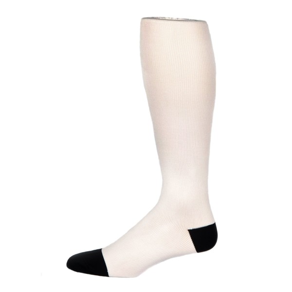 Prince Daniel Men's Therapeutic Compression Sock, White, 8-15 mmHg, Mild