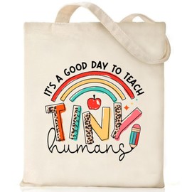 Nioobager Canvas Tote Bags Teacher Appreciation Gifts Aesthetic Travel Beach Bag Cute Reusable Grocery Shopping Bag