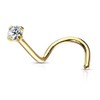 AZARIO LONDON 14K Yellow Gold Prong Set 2.5MM Round CZ
