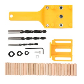 38Pcs/Set Woodworking Straight Drill Hole Locator Carpentry Drilling Guide Hand ToolsYellow