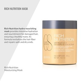 Lendan Hydrating Hair Mask For Dry And Damaged Hair, 16.4 Ounce/500ml