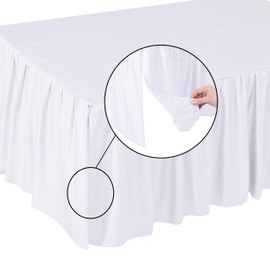 Shunjie.Home Falda para Cuna, 100% algodón Egipcio de 400 Hilos, Suave, Transpirable, para bebés, niños y niñas, Resistente a la decoloración (Blanco)