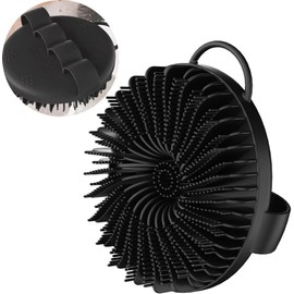 Cepillo de Ducha de Silicona, corporal de silicona, Resistente de Larga Duración, Fácil de Limpiar, Reemplaza esponja de baño. (black)