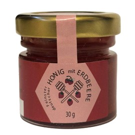 Nordbienchen® Honey 30 g with Strawberry - 100% Natural, No Additives, Honey from Germany, Perfect Gift Idea, Honey from Sustainable Beekeeping
