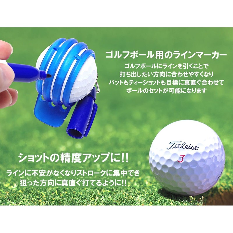 GoodsLand Golf Line Marker Set Golf Ball Liner Golf Ball