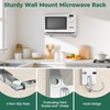EsLuker.ly Universal Stainless Steel Microwave Oven Wall Mount Bracket with