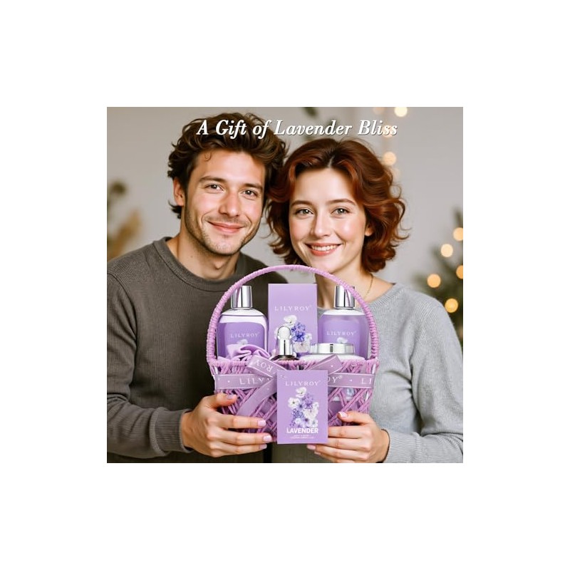 LILY ROY- Juego de cesta de regalo para baño y