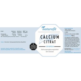 naturafit Calcium Citrate Capsules (Pack of 120)