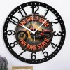 25cm Luxury Iron Round Clock with Elegant Silent Movementsheet size: