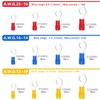 FullFun 360pcs 12-Sizes(M3/M4/M5/M6) Insulated Ring Terminals 22-16/16-14/12-10AWG Ring connectors Electrical