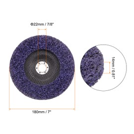 HARFINGTON Strip Disc Stripping Wheels 7" x 7/8" Stripping Discs Wheel for Angle Grinder Clean and Remove Paint Coating Rust Welds Oxidation, Purple