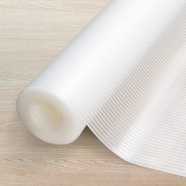 Rxemohesuoh Kitchen Cabinet Liner, Non-Adhesive Shelf Liner, 17.5IN x 10FT Double Sided Non-Slip Drawer Liner Washable for Kitchen, Shoe Rack - Clear