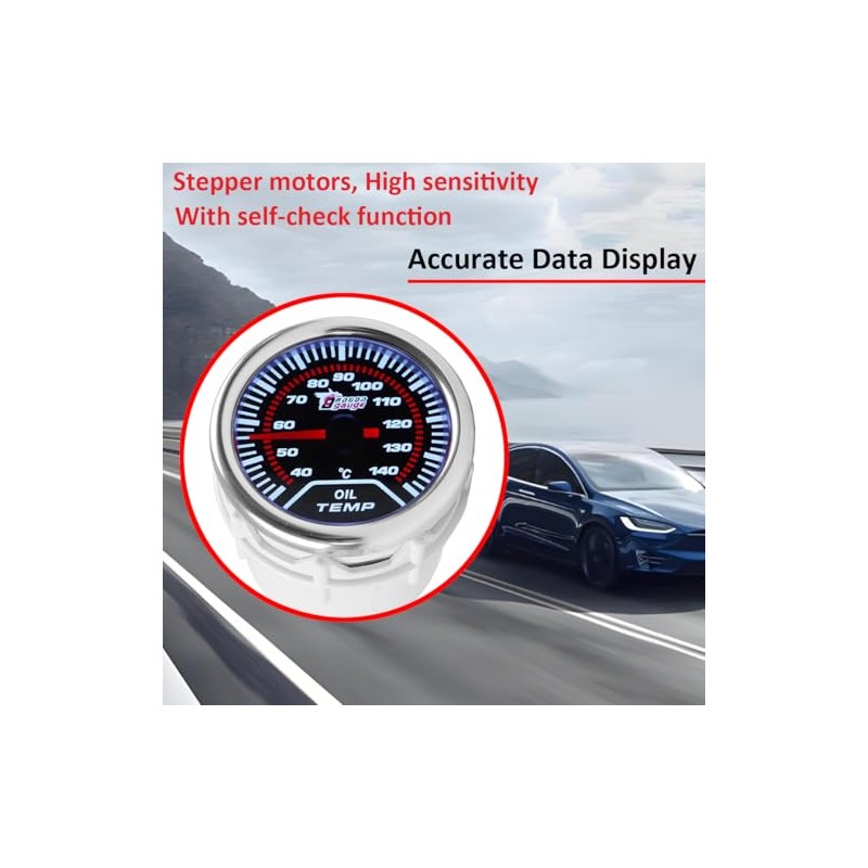 Car Oil Temperature Display 2 Inch 52 mm Oil Temperature