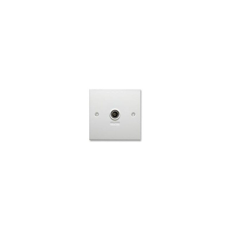 (ANTIFERENCE) WALL PLATE SINGLE IEC SCREENED, Wall Plates, Outlets Aerial
