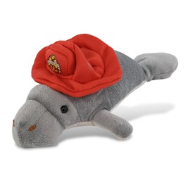 DolliBu Manatee Firefighter Stuffed Animal with Name Personalization - Super Soft Manatee with Red Fireman Hat with Fire Department Patch, Cute Fire Fighter Doll Plush Toy for Kids - 9 Inch