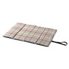 Asahi Koyo Portable Cushion, Folding, Grayish Red, Tartan Check, Approx.