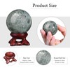 dssmboom Labradorite Crystal Ball with Resin Stand for Home Office