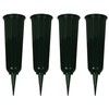 Black Duck Brand Set of 4 Green Cemetery Vases -