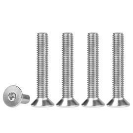 FOMGIIN Countersunk Screws Stainless Steel M4 x 25 mm, Pack of 50 304 Stainless Steel Screws Countersunk Head DIN 7991 A2 V2A Hexagon Socket Countersunk Screws Full Thread Countersunk Screw with