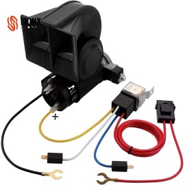 VEHITO Car Air Horn 12V with Compressor and Relay fit Truck Car Motorcycle(12V black)