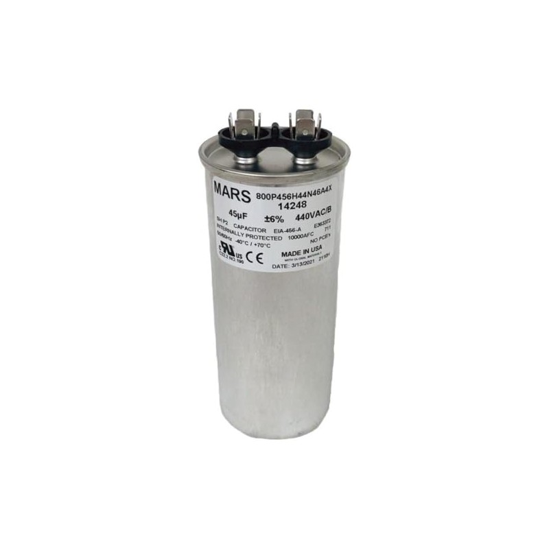 Mars 14248 Single Section Round Capacitor - 45 MFD -