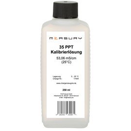 Measury 35 PPT Calibration Solution - Made in Germany, Salinity Reference 250 ml, Calibration Fluid 53.06 mS/cm NaCl