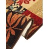 Custom Size Brown Floral Panel Boxes Rubber Backed Non-Slip Hallway