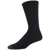 GOLDTOE Men's 656S Cotton Crew Athletic Socks, Multipairs, Black (12-Pairs),