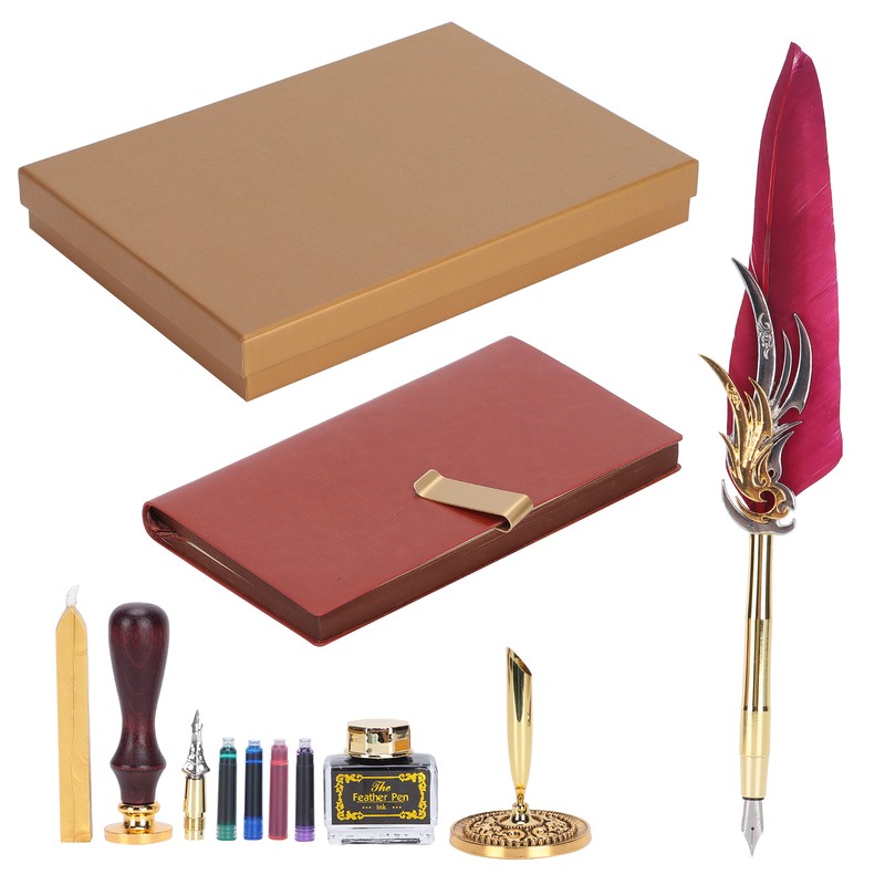 Dip Calligraphy Pen Set Feather Ink Sac Fountain Pen Gift