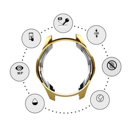 jojofuny Smart Watch Case Cover for Gear S3 TPU Protective Case Sleek Design Easy Access Buttons Ports Watch Cover