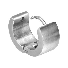 FILANGO 1 Pair of Surgical Steel Creoles, Rounded, Choice of Colours and Sizes, Stainless Steel