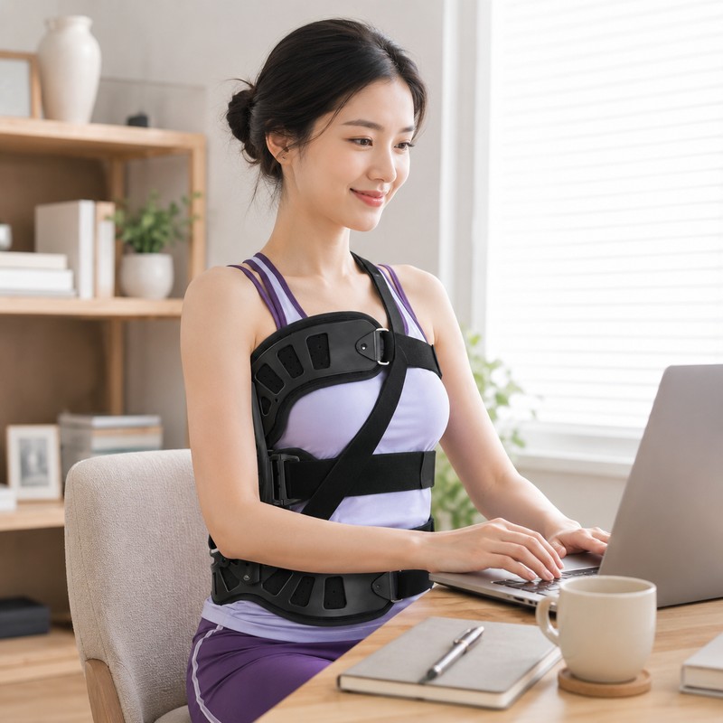 Adjustable Spinal Support Brace for Post-Surgical Recovery – Lightweight Breathable