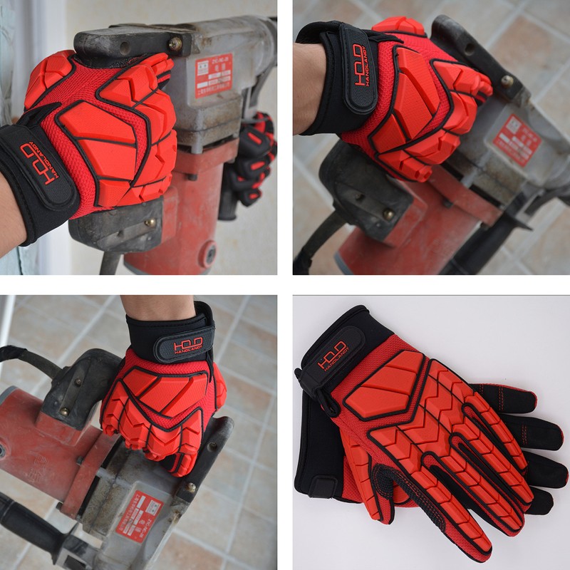HANDLANDY Anti Vibration Gloves, SBR Padding, TPR Protector Impact Gloves,