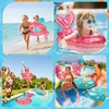 Junkin 6 Pcs Mermaid Tail Pool Floaties Inflatable Swim Float