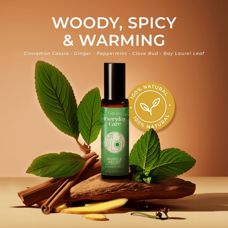 Gya Labs Soothing Massage Oil for Sore Muscles (6.76 fl