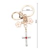 OBEISN Creative Punk Metal Keyring with Rose Cross for Women,