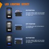 Nilight Turn Signal Switch Blue 4Pin ON-Off-ON Laser Etched SPDT