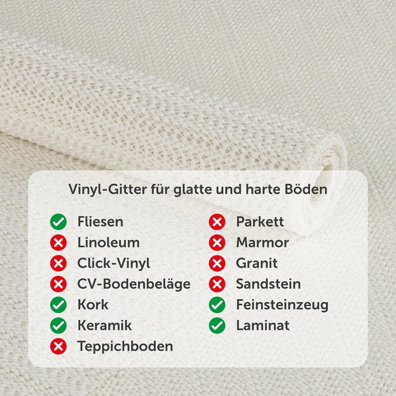 Blumtal Non-Slip Vinyl Carpet Mat, Carpet Non-Slip Underlay, Cut to