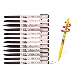 Xeno Slim Ball Point Pens - Baby Mikey Black Color 0.38 mm (Pack of 12) With twistable pencil