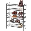 Simple Houseware 3-Tier Stackable Shoes Rack Storage Shelf, Black