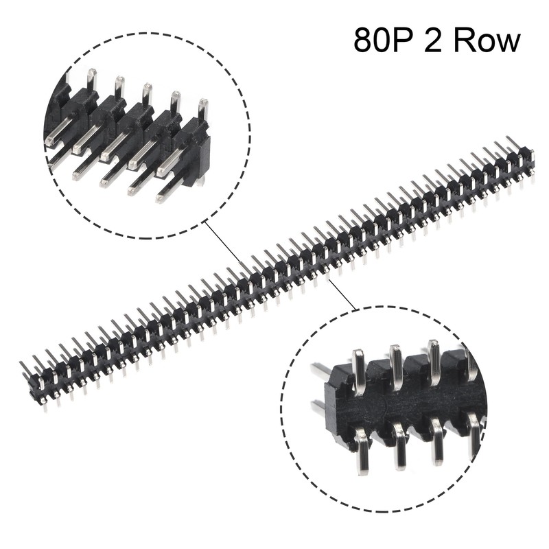 sourcing map Surface Mounted Devices Pin Header 80P 2 Row