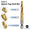 sourcing map 6pcs Combination Drill Tap Bit Set 1/8-40 BSW