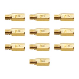 HISports Carburettor Nozzles, Pack of 10 Main Nozzle Set Nozzles 100-122 Motorcycle Carburettor Main Jet Nozzle Kit (100/102/105/108/110/112/115/118/120/122) Compatible with PWK Motoforce, OKO, YSN
