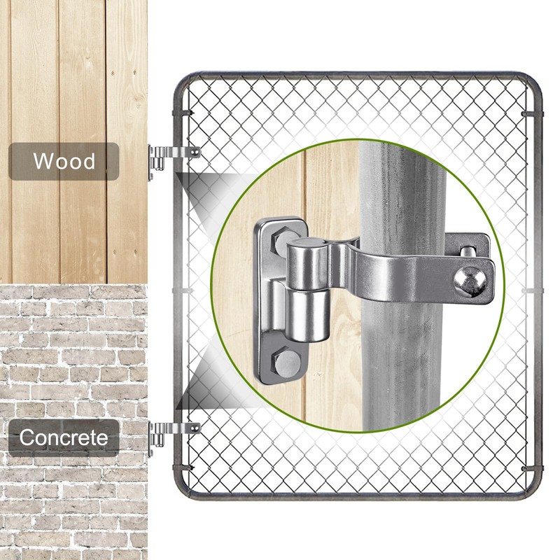 Insaga Cast 304 Stainless Steel Gate Hinges, 4pcs Wall Mount