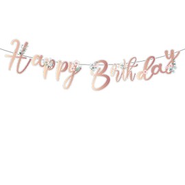 Pastoral Style Happy Birthday Banner, 16.5 ft, DIY | Birthday Decorations | Happy Birthday Sign for Birthday Decor, Backdrop | Birthday Banner for Women, Kids | Colorful Birthday