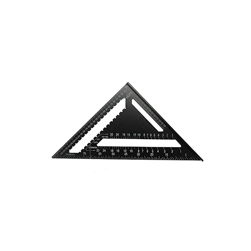 Hezhu 12" Ruler Metric Aluminum Alloy Speed Square Roofing Triangle
