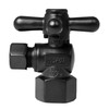 Westbrass D103BX-2-62 1/4-Turn Cross Handle Angle Stop Shut Off Valve,