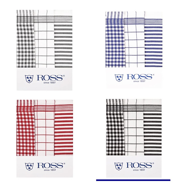 Ross Pack of 3 Cotton Tea Towels Size 50 x
