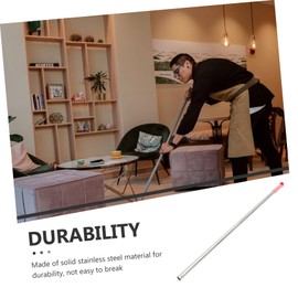 iplusmile Replacement Stainless Steel Broom Handle Stick Diameter Sweeping Pole with Colored to Install for Home and Office Cleaning Tasks Random Color